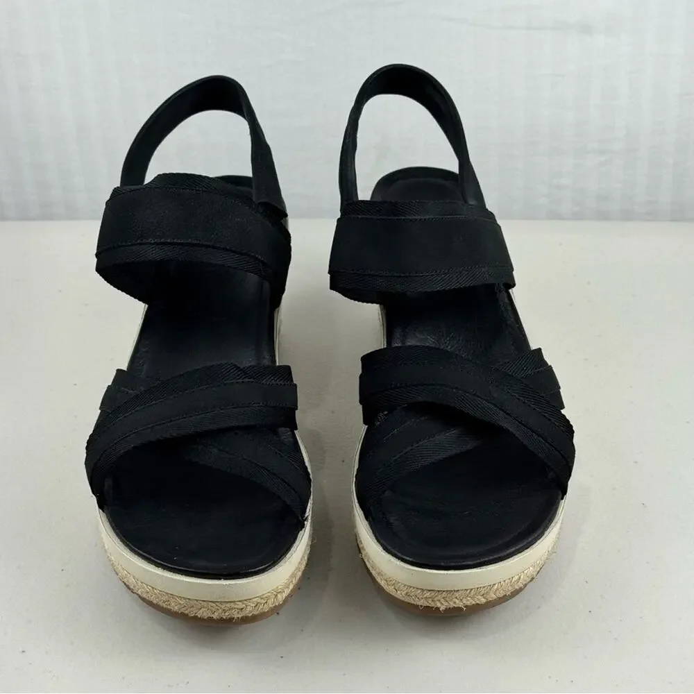Merrell Women’s Kaiteri Wedge Black Strap Sandal Size 10 EUR 41 Outdoor Gorpcore